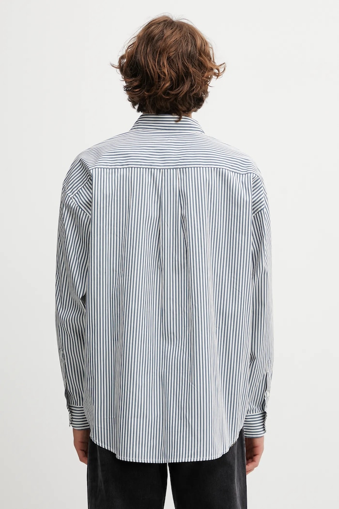 Odzież Carhartt WIP koszula bawełniana LS Daldry Shirt I035952.3NWXX niebieski