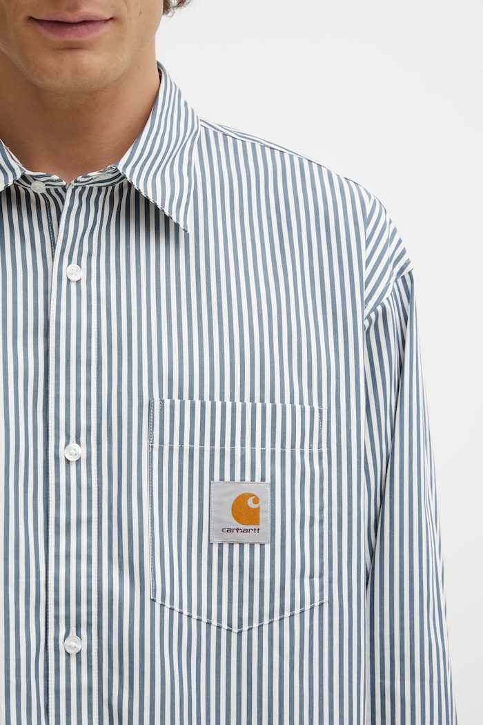 Carhartt WIP koszula bawełniana LS Daldry Shirt niebieski I035952.3NWXX