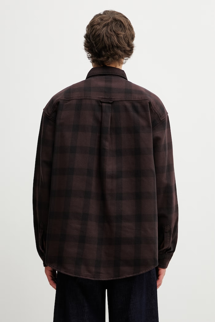 Oblečení Carhartt WIP LS Edmands Shirt košile bavlněná pánská I035951.3J2XX hnědá
