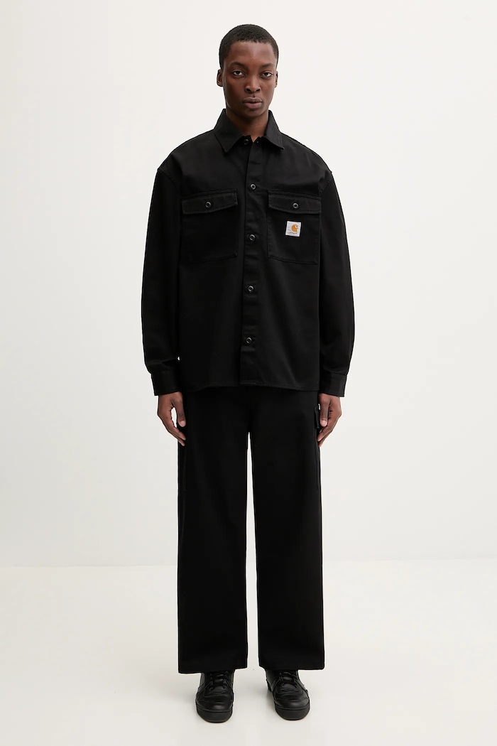 Carhartt WIP cămașă din bumbac Kelly Shirt Jac I036271.8902 negru