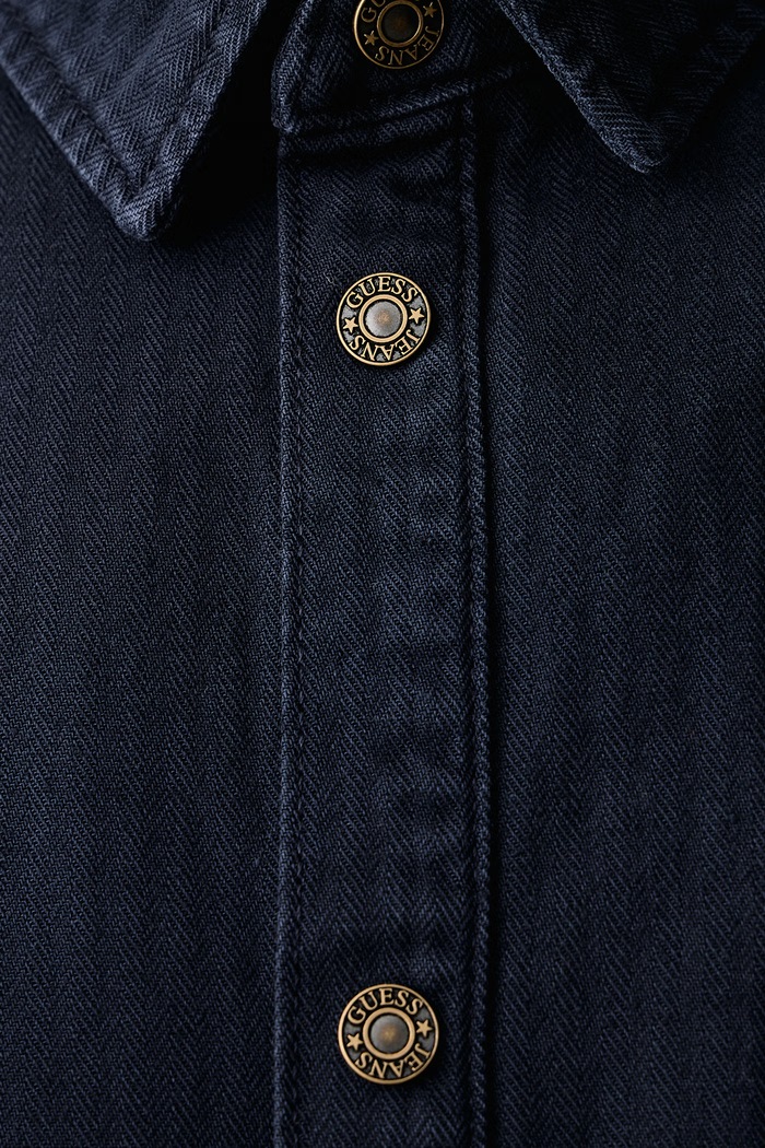 Koszula męska jeansowa Guess Jeans granatowy M6RH51.WJ871