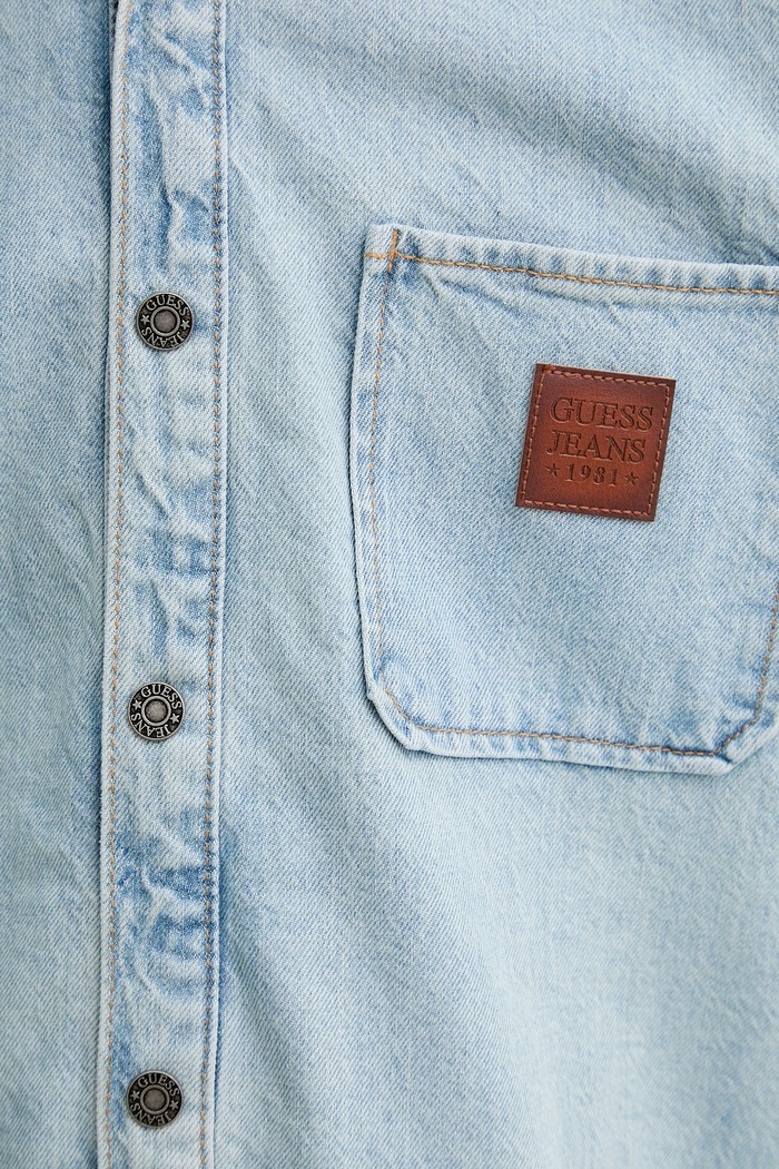 Rifľová košeľa Guess Jeans M6RH52.D5M51 modrá