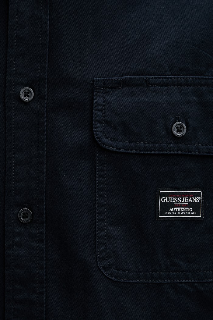 Guess Jeans košeľa pánska bavlnená M6RH60.WJ921 tmavomodrá