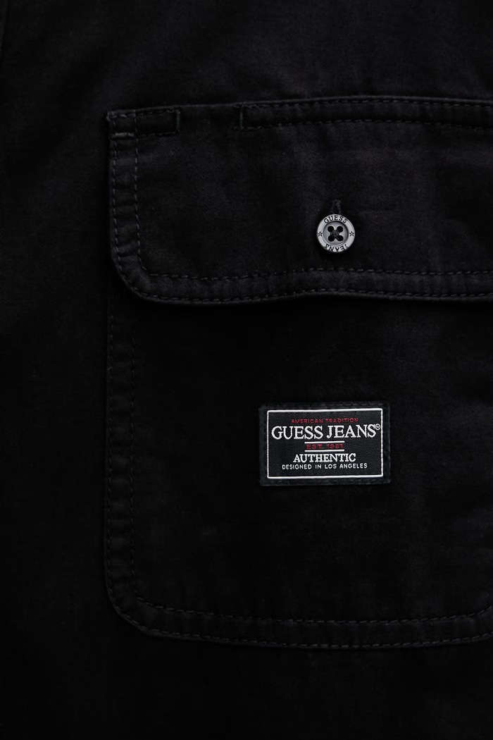 Guess Jeans cămașă de bărbați din bumbac M6RH60.WJ921 negru