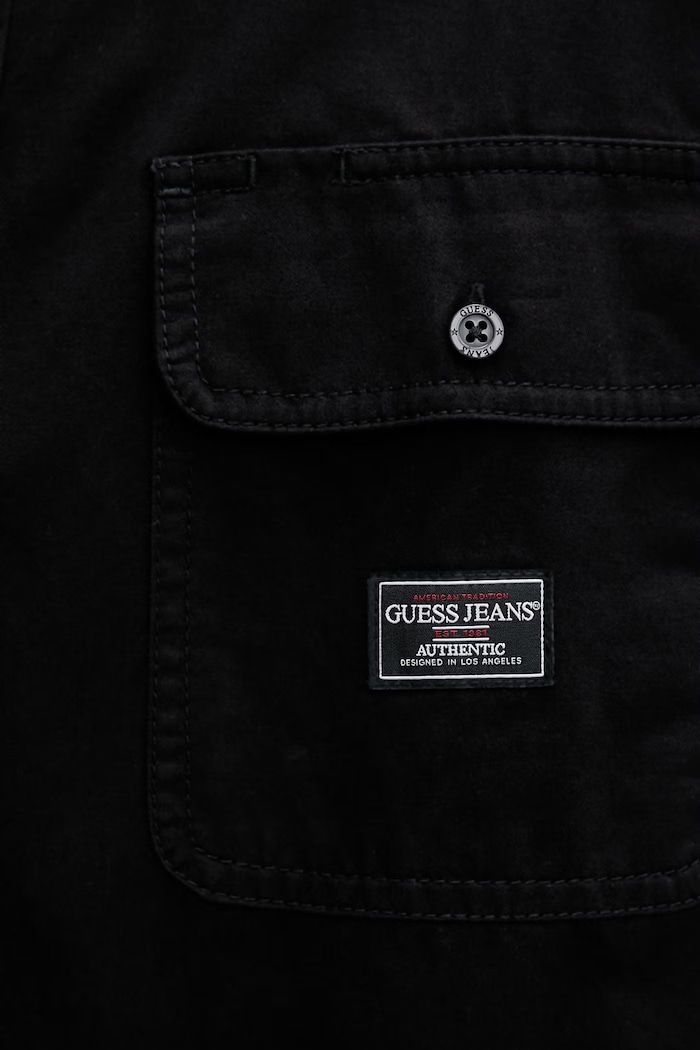 Guess Jeans cămașă de bărbați din bumbac M6RH60.WJ921 negru