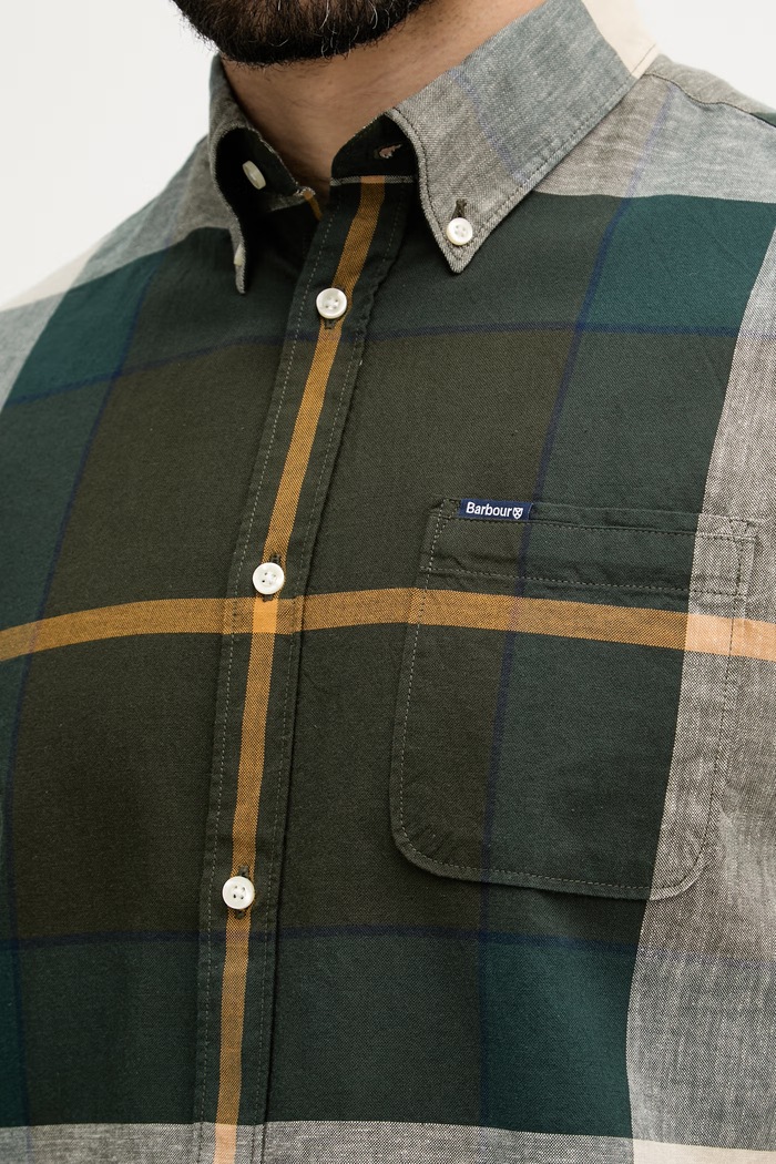 Barbour cămașă pentru bărbați, cu bumbac Douglas MSH5077 verde