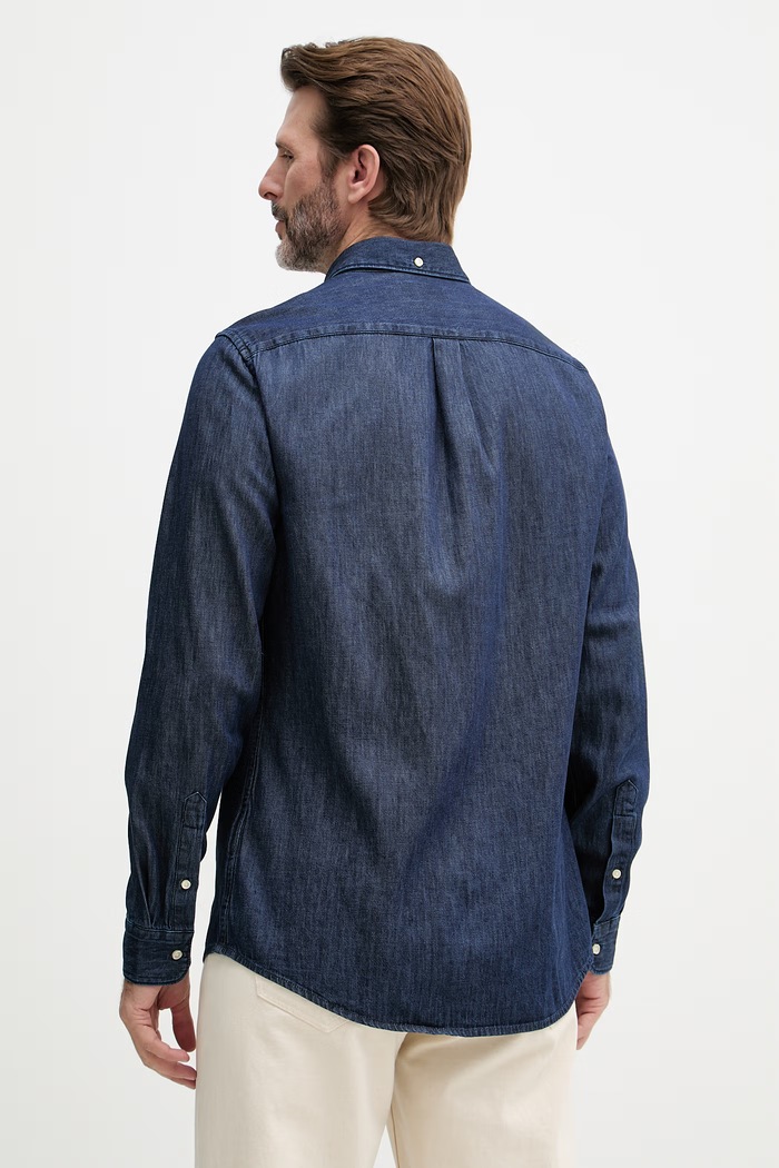 Odzież Barbour Koszula męska jeansowa MSH5588 granatowy