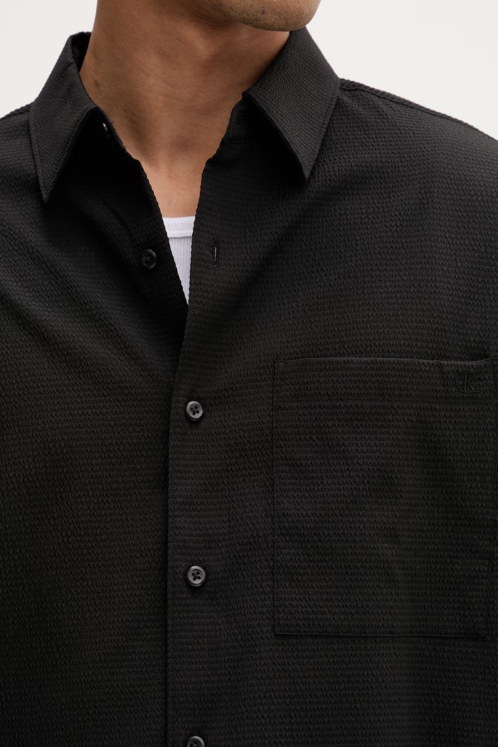 Calvin Klein košeľa pánska čierna LV04LF108G