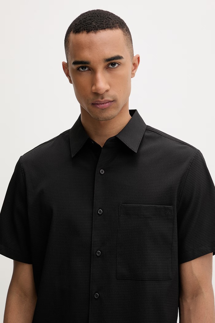 Calvin Klein cămașă pentru bărbați negru LV04LF109G