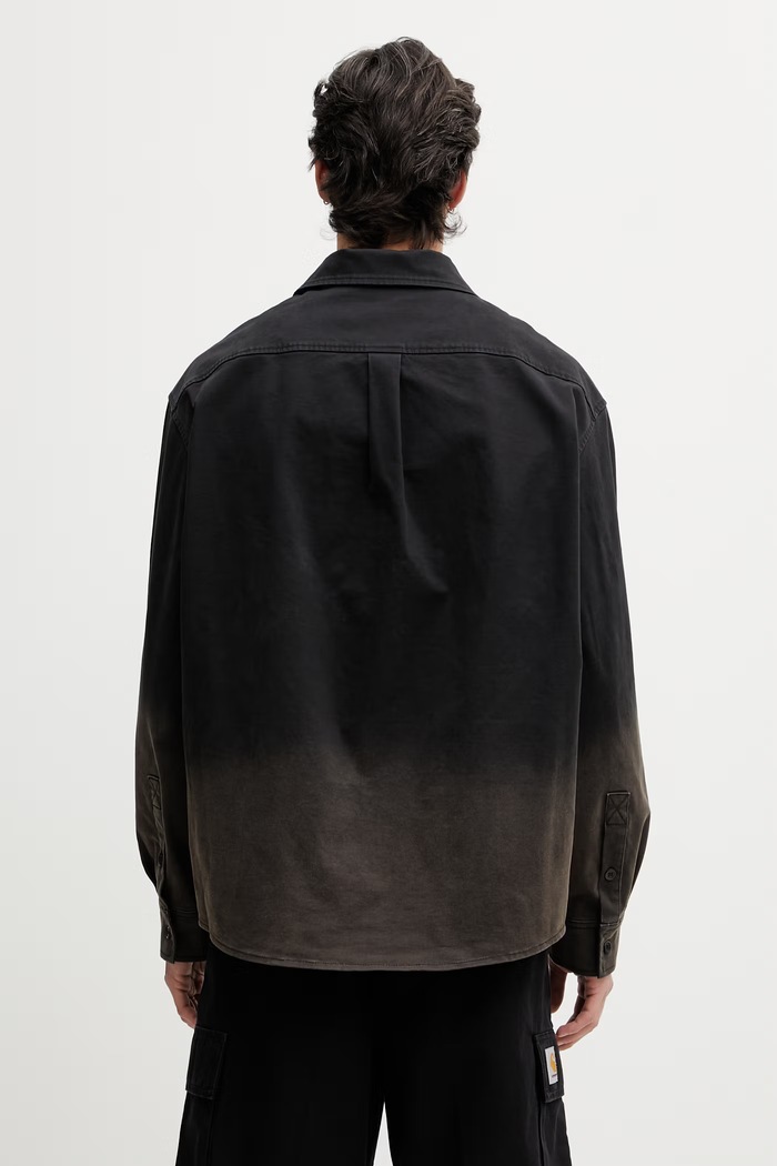Одежда Axel Arigato Cal Shirt рубашка из хлопка с эластаном для мужчин A3353001 коричневый