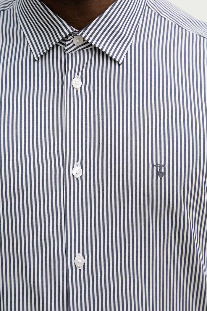 Trussardi cămașă din bumbac 5007N000055N bleumarin