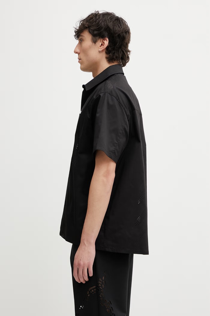 HELIOT EMIL pánska košeľa SS26.M.05.077.BLK01 čierna SS26