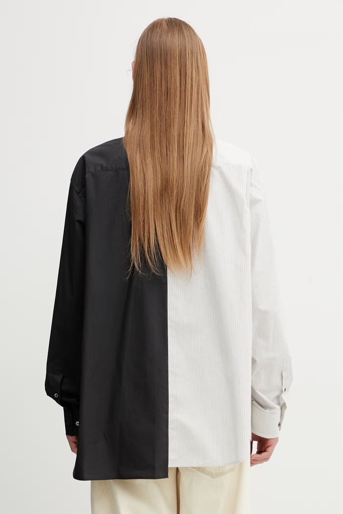 Oblečení MM6 Maison Margiela košile bavlněná pánská SH0DT0025.MTN136.961. černá