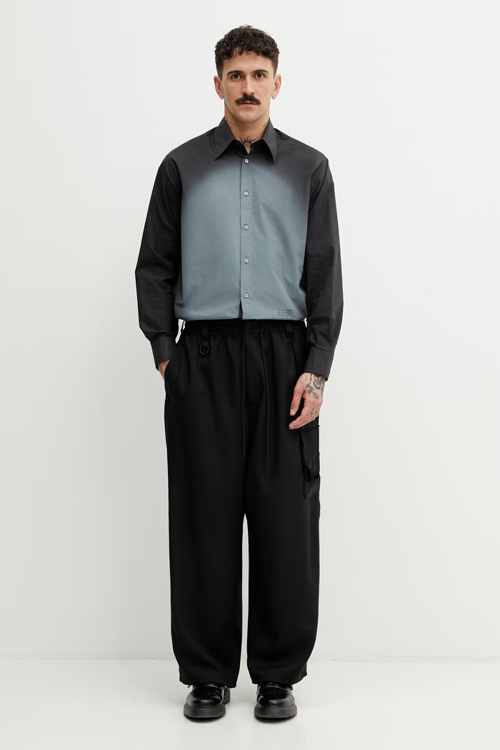MM6 Maison Margiela koszula bawełniana męska SH0DT0042.M35256.899 czarny