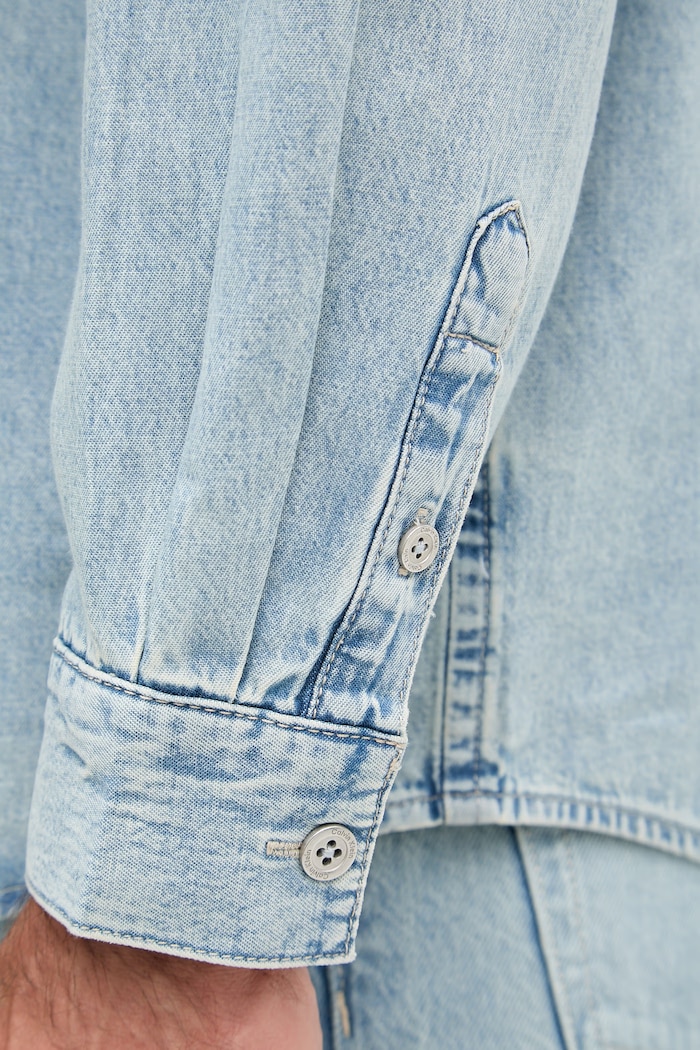 Calvin Klein Jeans cămașă pentru bărbați, din denim LV04RF918G albastru