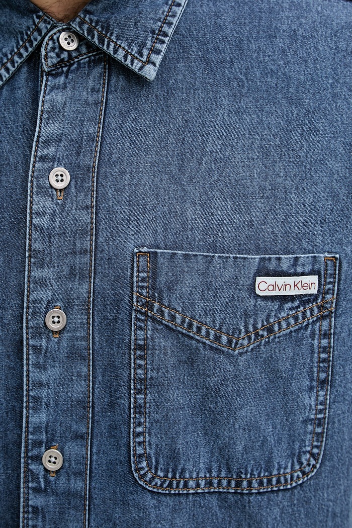Calvin Klein Jeans koszula męska jeansowa LV04RF711G niebieski