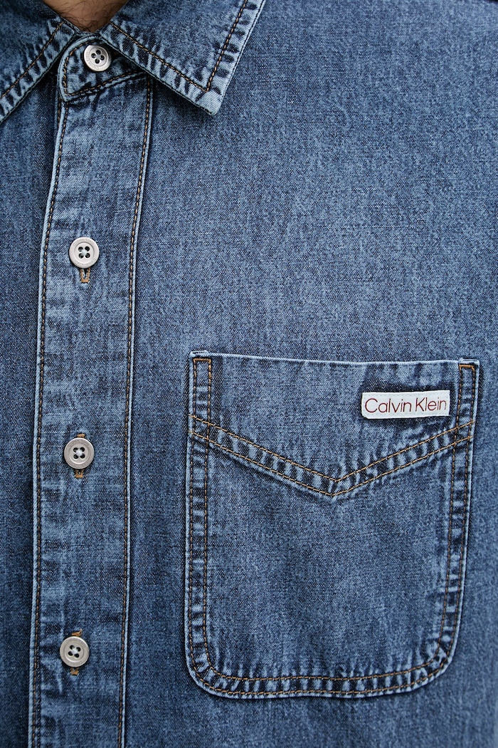 Calvin Klein Jeans koszula męska jeansowa LV04RF711G niebieski