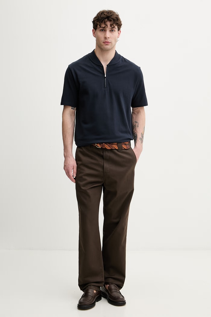Lindbergh polo męskie bawełniane 30.404019 granatowy SS26
