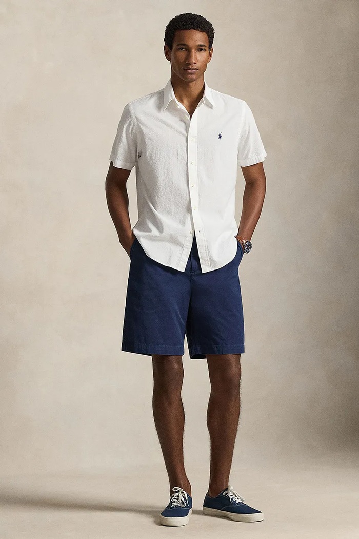 Îmbrăcăminte Polo Ralph Lauren cămașă pentru bărbați, din bumbac 710906575 alb