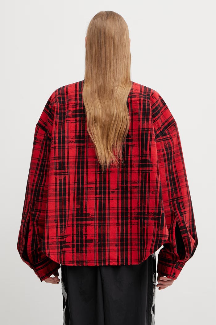 Odzież VETEMENTS koszula Cowboy Flannel ME76FS055RB czerwony