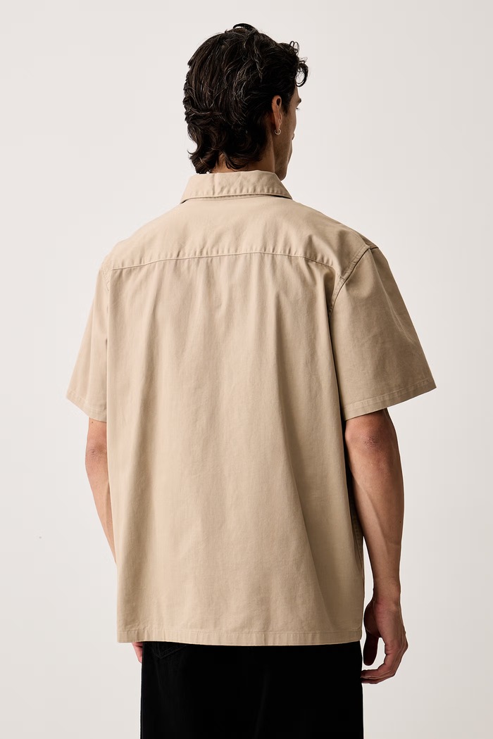 Odzież Levi's koszula męska bawełniana SS WORKER - WW x WORKWEAR 003O1 beżowy