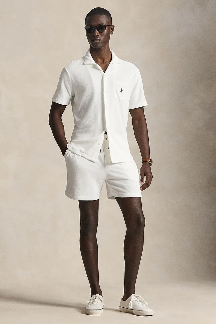 Îmbrăcăminte Polo Ralph Lauren cămașă pentru bărbați 710A12489 alb