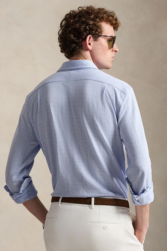 Bombažna srajca Polo Ralph Lauren 710B13492 modra SS26