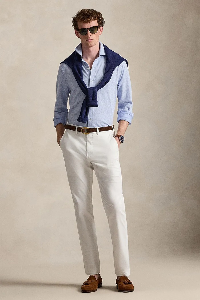 Oblačila Bombažna srajca Polo Ralph Lauren 710B13492 modra