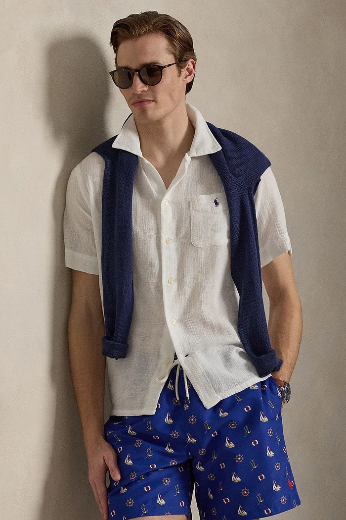 Βαμβακερό πουκάμισο Polo Ralph Lauren 710B14259 γκρί