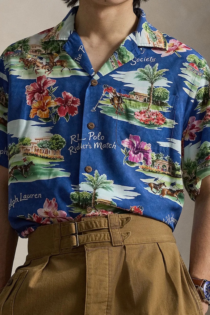Polo Ralph Lauren košeľa dámska z viskózy modrá 710B14307