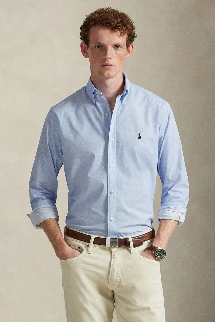 Polo Ralph Lauren cămașă pentru bărbați albastru 710B16708