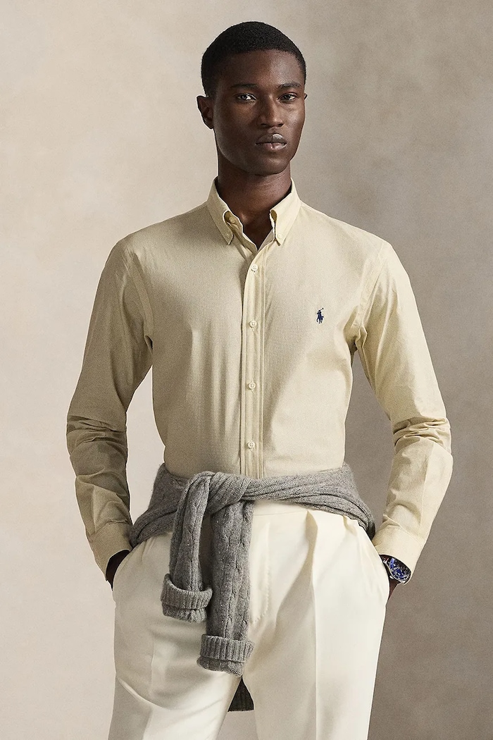 Polo Ralph Lauren Cămașă pentru bărbați bej 710B16708