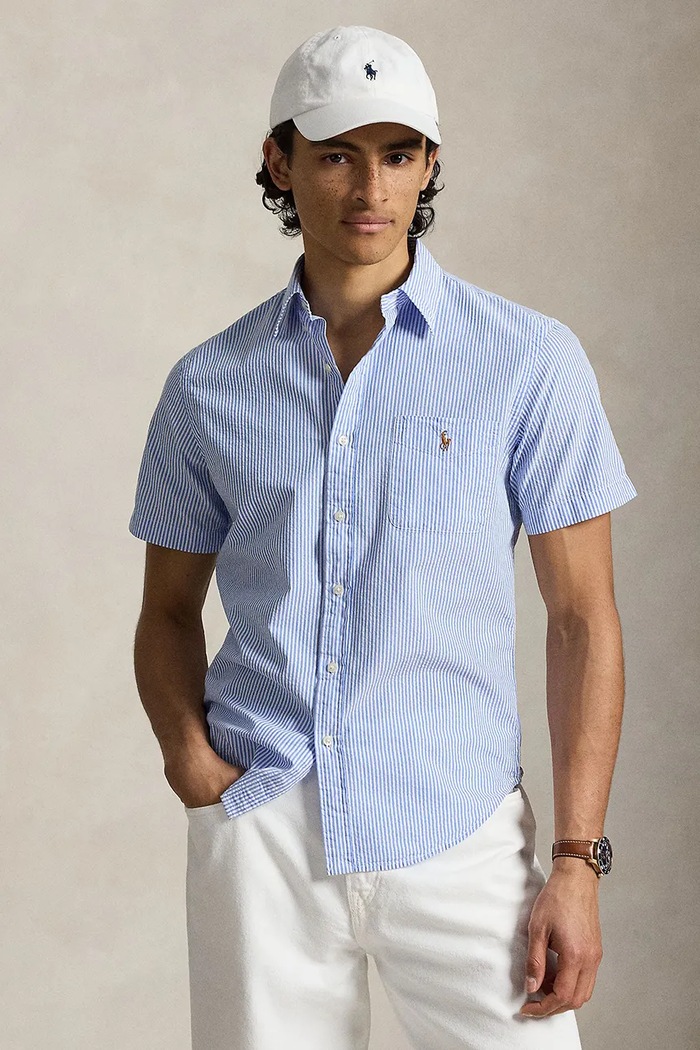 Polo Ralph Lauren košeľa pánska bavlnená modrá 710B21346