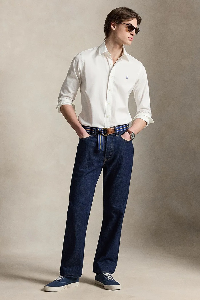 Oblečenie Bavlnená košeľa Polo Ralph Lauren 710B20512 biela