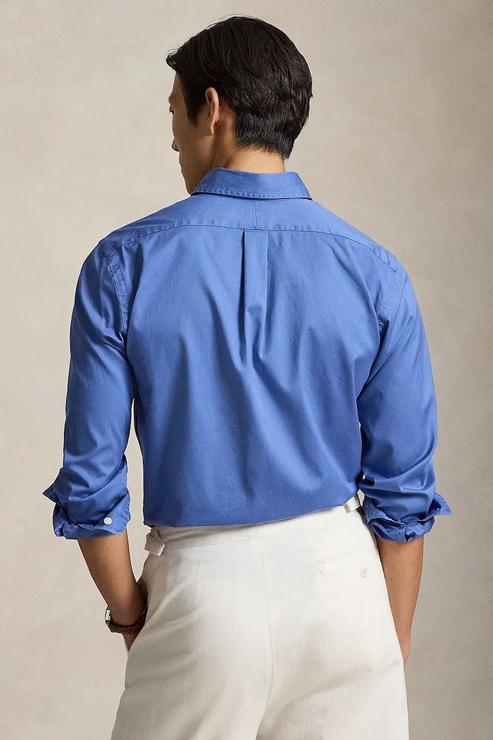 Pamučna košulja Polo Ralph Lauren 710B20512 plava SS26
