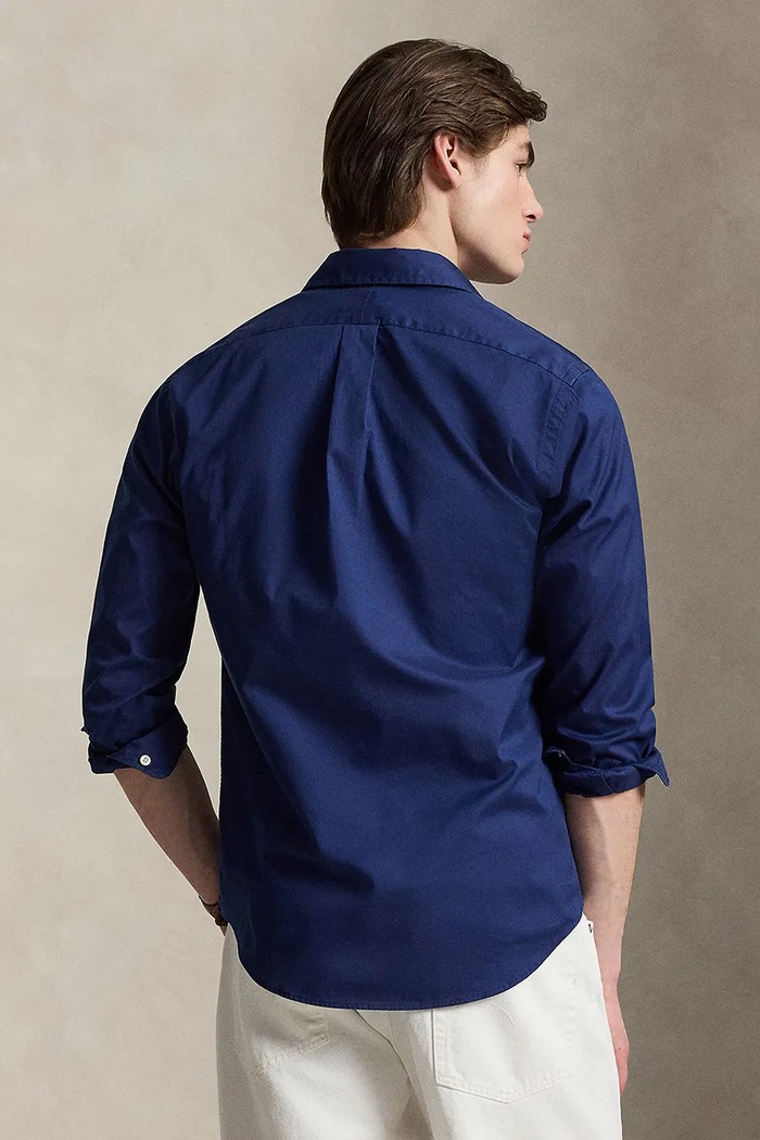 Bavlnená košeľa Polo Ralph Lauren 710B20512 tmavomodrá SS26