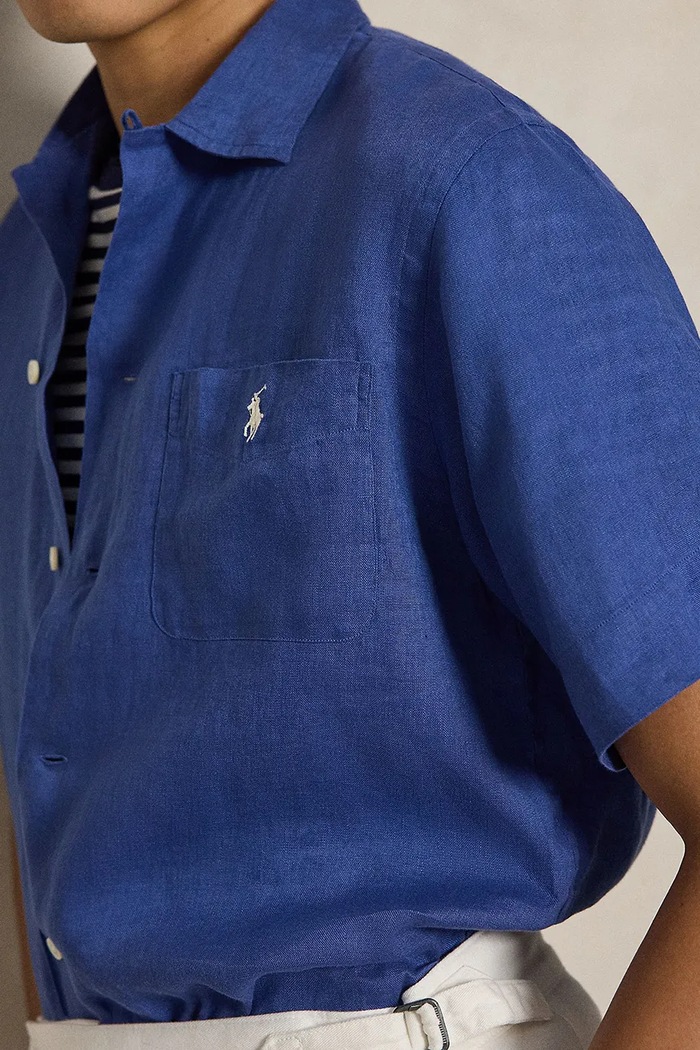 Polo Ralph Lauren cămașă de in albastru 710966421