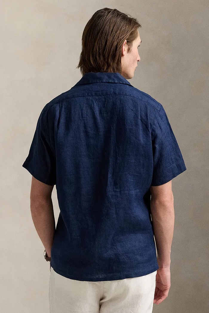 Polo Ralph Lauren koszula lniana 710966421 granatowy SS26