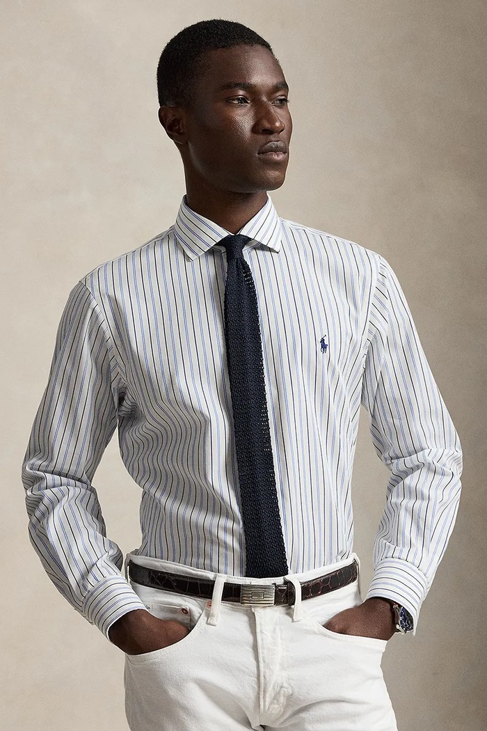 Polo Ralph Lauren koszula męska bawełniana biały 712B15309