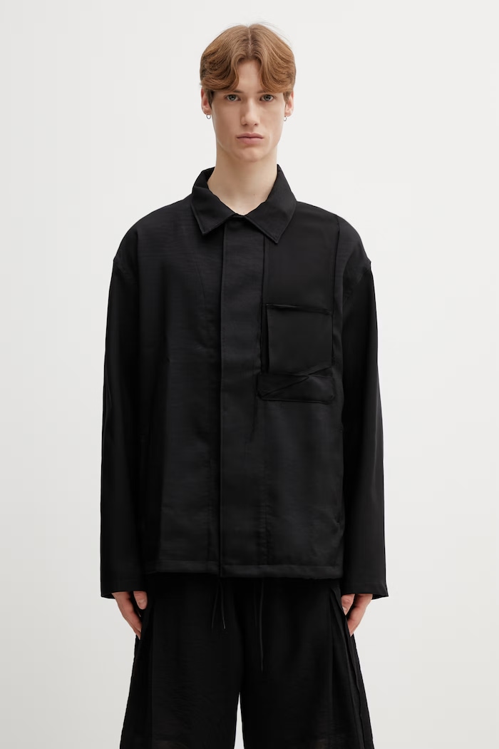 Y-3 koszula UT BLOUSON gładkie czarny KC6750