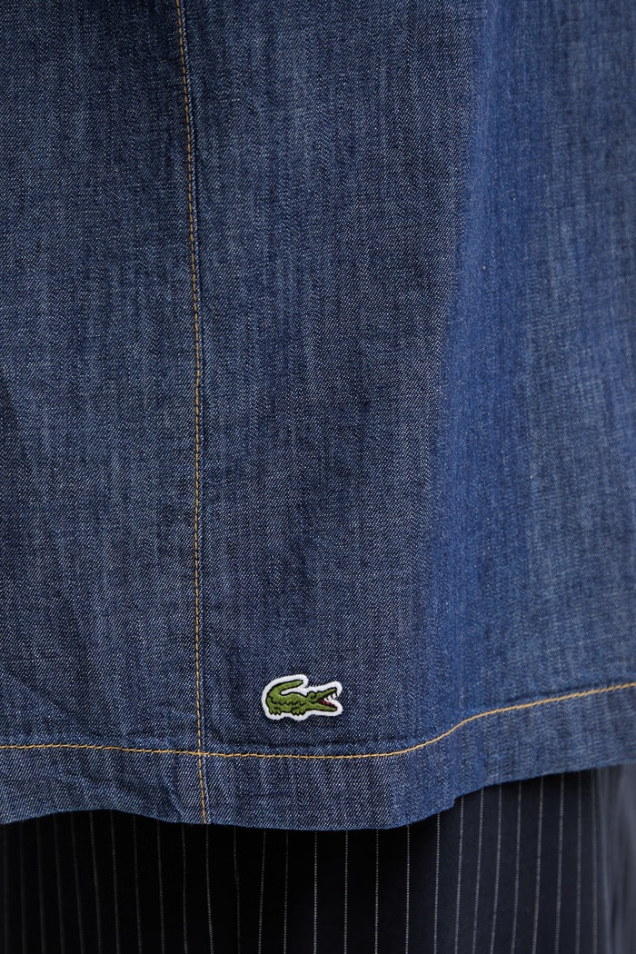 Lacoste πουκάμισο ανδρικό βαμβακερό μπλε CH1869