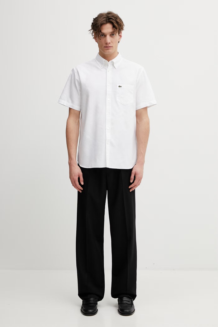 Lacoste koszula bawełniana CH1917 biały
