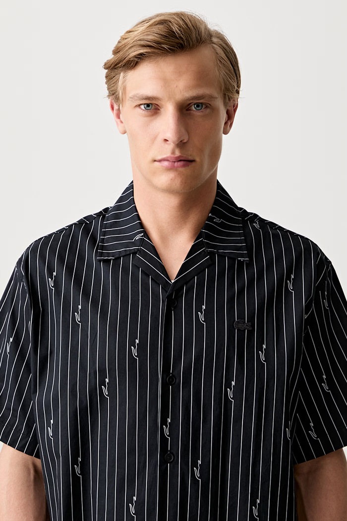 Lacoste men's cotton shirt black CH2343