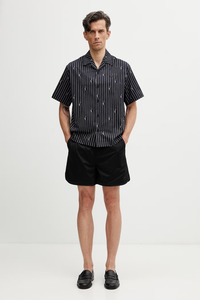Lacoste koszula bawełniana męska CH2343 czarny