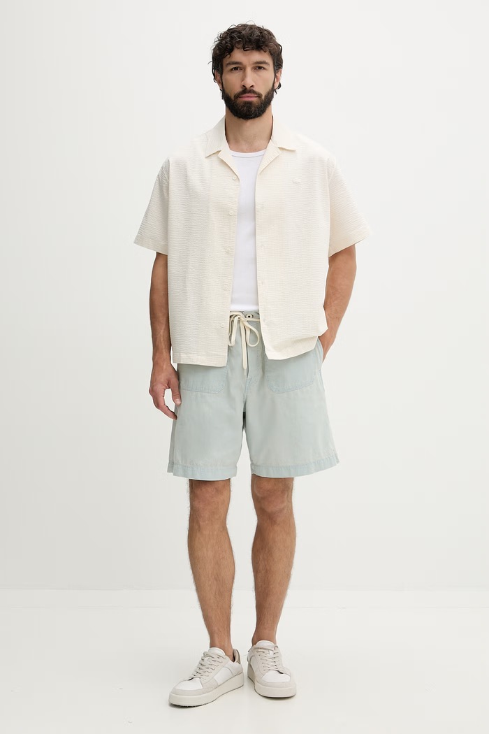 Lacoste košeľa CH2355 béžová SS26