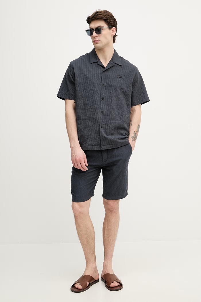 Lacoste Πουκάμισο CH2355 γκρί SS26