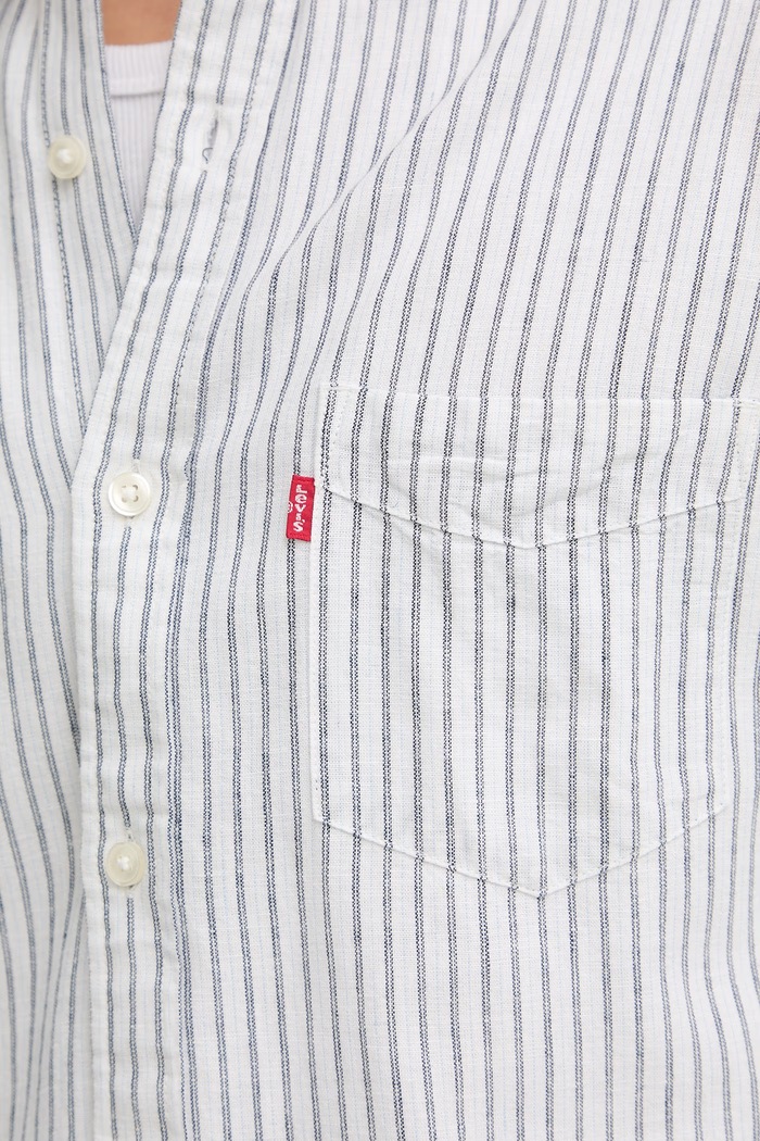 Πουκάμισο με προσθήκη λινού Levi's SUNSET 1 POCKET STANDARD 85746.0206 λευκό