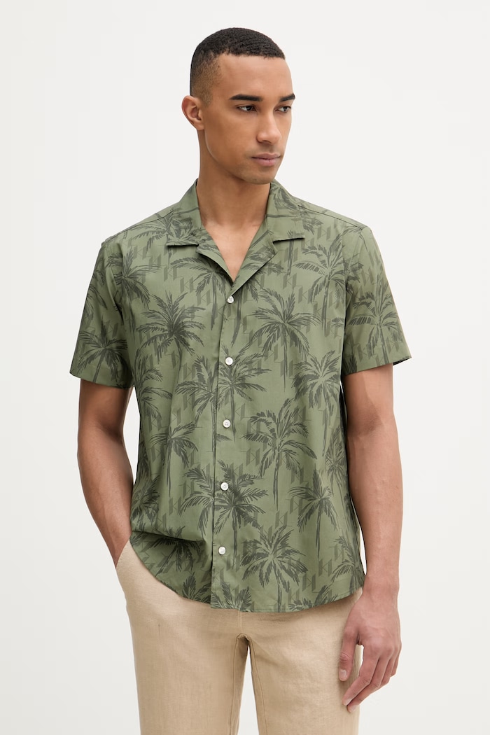 Karl Lagerfeld cămașă pentru bărbați, din bumbac MODERN FIT 1/2 verde 562625.605521