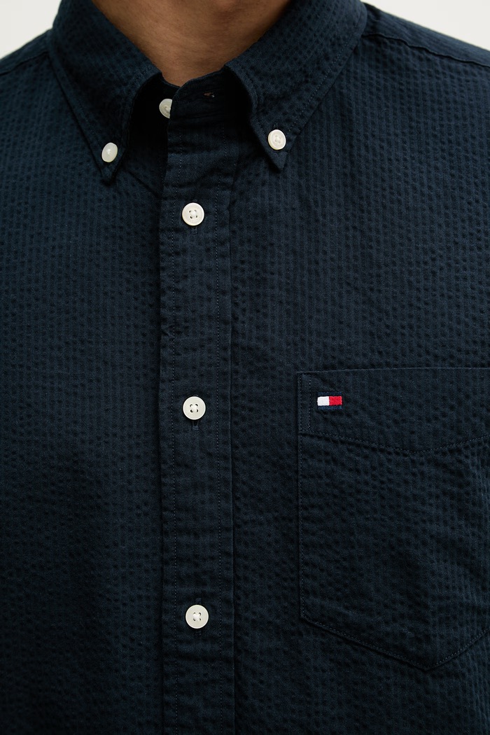 Tommy Hilfiger košeľa pánska bavlnená MW0MW38570 tmavomodrá