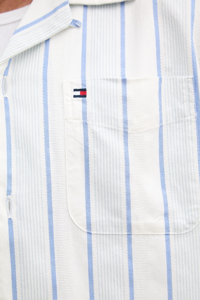 Tommy Hilfiger koszula męska bawełniana SUMMER MW0MW42984 niebieski